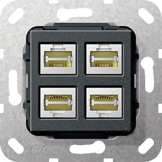 Gira - Multi data-com. schakelmat. Aansl 4X Cat6A B Zmt Comm