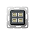 Gira - Multi data-com. schakelmat. Aansl 4X Cat6A B Zmt Comm