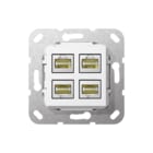Gira - Multi data-com. schakelmat. Aansl 4X Cat6A L Zwg Comm