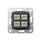 Gira - Multi data-com. schakelmat. Aansl 4X Cat6A L Zmt Comm