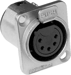 Amphenol - XLR A/V-connector Xlr5 Ac Dchassis Fem