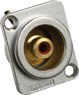 Amphenol - RCA / CINCH A/V-connector Rca D-Chassis W/Rd