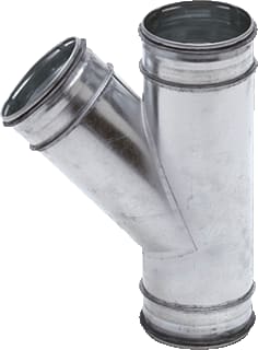 AIR Spiralo® - KEN-LOK® T en Y-stuk rond luchtkanaal K-L. T-Stuk 45 100 T