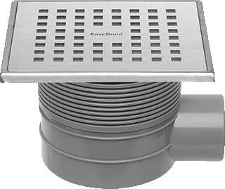 Easydrain - Aqua Plus Vloerput met 1 aansluiting Vloerput Aqua 15X15 Rvs
