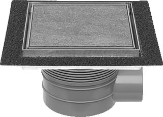 Easydrain - Aqua Plus Vloerput met 1 aansluiting Vloerput Aqua 15X15 Teg