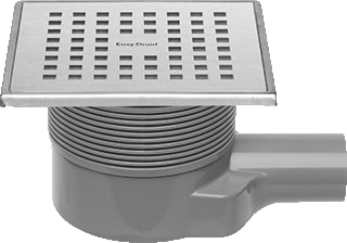 Easydrain - Aqua Plus Vloerput met 1 aansluiting Vloerput Aqua 15X15 Rvs