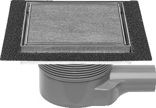 Easydrain - Aqua Plus Vloerput met 1 aansluiting Vloerput Aqua 15X15 Teg