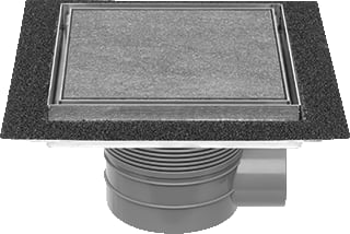 Easydrain - Aqua Plus Vloerput met 1 aansluiting Vloerput Aqua 20X20 Msi