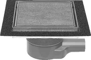 Easydrain - Aqua Plus Quattro Vloerput met 1 aansluiting Vloerput Aqua 20X20 Msi-6