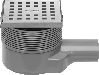 Easydrain - Aqua Vloerput met 1 aansluiting Vloerput 10X10 Rvs 6