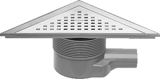 Easydrain - Aqua Vloerput met 1 aansluiting Vloerput 22X22X31.4