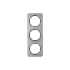 Hager Berker - R.1 Afdekraam schakelmateriaal afdkrm 3v edelst.zw r1
