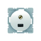 Hager Berker - R.1/R.3 Multifunctionele verbindingsdoos usb/3,5mm contdoos w.r1r3