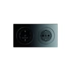 Hager Berker - R.1/R.3 Wandcontactdoos (WCD schakelmat.) Wcd Ra 2P Comb+Raam Zw.R3