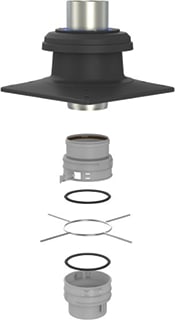 Burgerhout - Schoorsteenrenovatieset Flex Sch.Kap+Aanslmat.130
