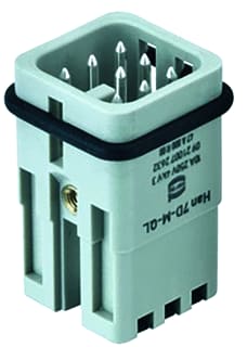 Harting - Contactblok v rechthoekige connect. Han 7D-M Quick Lock