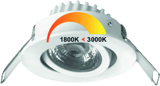 Megaman - RICO Downlight/spot/schijnwerper 6W Wt 1800-3000K