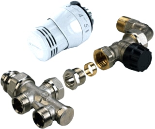 Comap - SENSO Rad.aansl.combi. m kraan+onderblok Therm.1-Pcomb.Re+Bo-1/2"