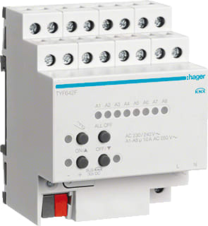 Hager Tebis - Actor Regelaar met vaste applicatie 10A Knx 2V Tyf642F