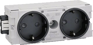 Hager - Tehalit Ecoline Wandcontactdoos (WCD schakelmat.) Teha Wcd 2V C-Prof Zw
