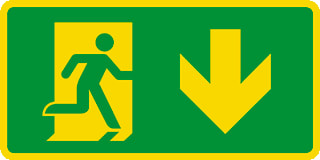 Pikt-O-Norm - Veiligheidspictogram Ptg 15X30 Nooduit Oml R F