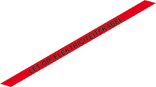 Pikt-O-Norm - Afzetlint Waarslint El.Kabel Ro