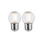 Paulmann - LED-lamp fil 2er tropfen 470lm e27