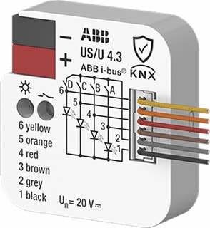 ABB Busch-Jaeger - I/O-module bussysteem Binaire Ingang 4-Voudig