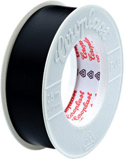 Coroplast - Zelfklevende tape Tape 25X25Mm Zwart 25M
