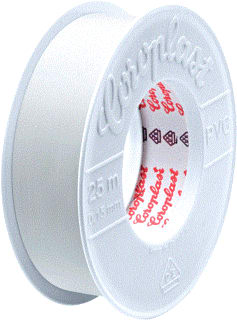 Coroplast - Zelfklevende tape Tape 25X25Mm Wit 25M