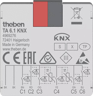 Theben - Binaire ingang bussysteem Impulsdr 6 Knls Inb Knx