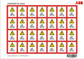 ABB - Hafonorm Tekststrookblad Stick Sheet Ev