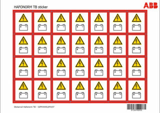 ABB - Hafonorm Tekststrookblad Stick Sheet Tb