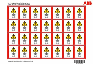 ABB - Hafonorm Tekststrookblad Stick Sheet Grid