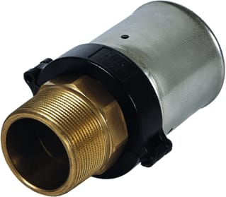 Henco - Fitting met 2 aansluitingen Henk Schroefbus Bindraad 90X3"