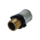 Henco - Fitting met 2 aansluitingen Henk Schroefbus Bindraad 90X3"