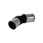 Henco - Fitting met 2 aansluitingen Henk Knie Dubbel 45 75X75