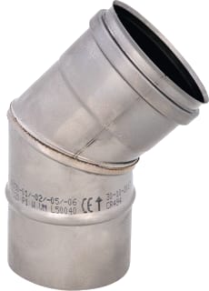 Holetherm - NF 80 Enkelw. rookgashulpstuk 2 aansl. Bocht - 45Gr+Epdm-Ring