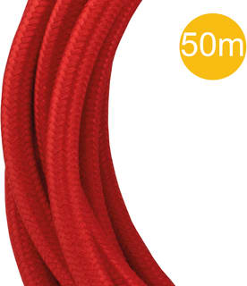 Bailey - Deco Aansluitleiding Textielsnoer 2P Rood 50M