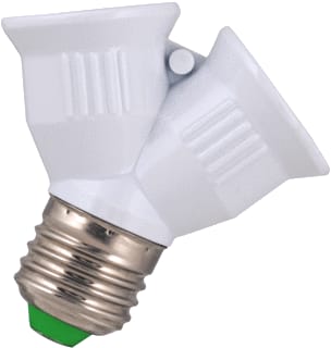 Bailey - Lampholder Lampfitting Lamph/Split E27 2Xe27 Wit