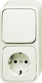 ABB Busch-Jaeger - AP Combinatie schakelaar/wcd comb wisl 2601/6/2300eap xd