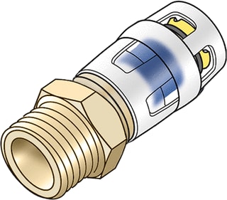 KE KELIT - Kelox Fitting met 2 aansluitingen Pushfit Mpl 25X3/4