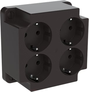 ABB - Hafobox 3640 S Deksel voor opbouwdoos wand/plafond Deks Zw Tbv.3640+4Wcd