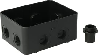 Attema - Opbouwdoos wand/plafond AK2 ONDERBAK ZWART