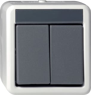 Gira - Spatwaterdicht opbouw Drukcontact Serie Grys Wd