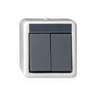 Gira - Spatwaterdicht opbouw Drukcontact Serie Grys Wd