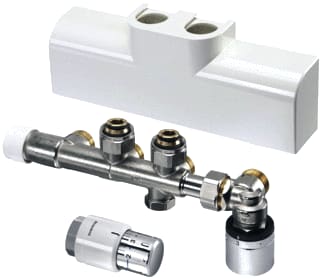 Oventrop - Multiblock T-RTL Rad. aansl. combi. v decorradiator Multiblok Wit