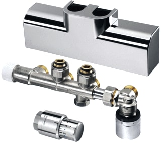 Oventrop - Multiblock T-RTL Rad. aansl. combi. v decorradiator Multiblok Chr