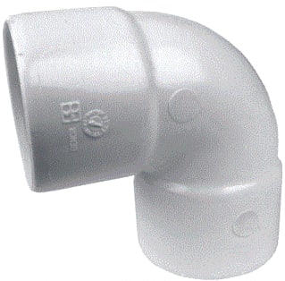 Wavin - Wadal Fitting met 2 aansluitingen Pvc L-Bocht 88 Wt 40 M/M