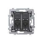 Niko - Inzetplaat schakelmateriaal 2 Rj45-Aansl Utp Cat. 5E